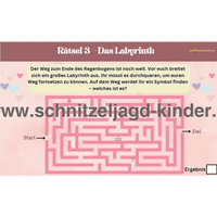 Einhorn Schatzsuche zum Ausdrucken-Schnitzeljagd Aufgaben zum Ausdrucken (PDF) - schnitzeljagd-kinder
