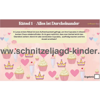 Einhorn Schatzsuche zum Ausdrucken-Schnitzeljagd Aufgaben zum Ausdrucken (PDF) - schnitzeljagd-kinder