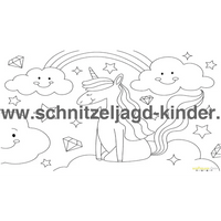 EINHORN-SCHNITZELJAGD : DIE MAGIE DES REGENBOGENS-4-5 JAHREN - SCHNITZELJAGD AUFGABEN ZUM AUSDRUCKEN PDF - schnitzeljagd-kinder