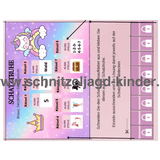 EINHORN-SCHNITZELJAGD : DIE MAGIE DES REGENBOGENS-4-5 JAHREN - SCHNITZELJAGD AUFGABEN ZUM AUSDRUCKEN PDF - schnitzeljagd-kinder