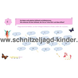 EINHORN-SCHNITZELJAGD : DIE MAGIE DES REGENBOGENS-4-5 JAHREN - SCHNITZELJAGD AUFGABEN ZUM AUSDRUCKEN PDF - schnitzeljagd-kinder