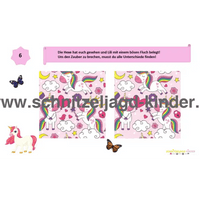 Einhorn-Schnitzeljagd : Die Magie des Regenbogens-8+ Jahren - schnitzeljagd aufgaben zum ausdrucken pdf - schnitzeljagd-kinder