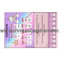 Einhorn-Schnitzeljagd : Die Magie des Regenbogens-8+ Jahren - schnitzeljagd aufgaben zum ausdrucken pdf - schnitzeljagd-kinder