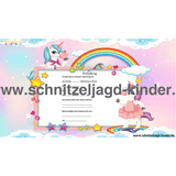 Einhorn-Schnitzeljagd : Die Magie des Regenbogens-8+ Jahren - schnitzeljagd aufgaben zum ausdrucken pdf - schnitzeljagd-kinder