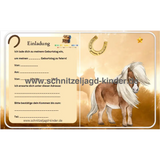 Einladungskarte Pferde Kindergeburtstag Vorlage-schnitzeljagd-kinder