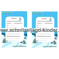 Eiskönigin Einladungskarte Für Kindergeburtstag Vorlage zum Ausdrucken - schnitzeljagd-kinder