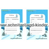 Eiskönigin Einladungskarte Für Kindergeburtstag Vorlage zum Ausdrucken - schnitzeljagd-kinder