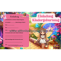 Fantasy Einladungskarte Für Kindergeburtstag Vorlage