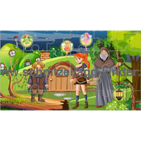 FEE UND WIKINGER PUZZLE - 24-TEILIGES PUZZLE MIT DEM THEMA FEEN PUZZLE ZUM AUSDRUCKEN. - schnitzeljagd-kinder