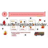 Feuerwehr Schnitzeljagd - Kindergeburtstag-4-5 Jahren - Schnitzeljagd Aufgaben Zum Ausdrucken Pdf - schnitzeljagd-kinder
