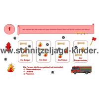 Feuerwehr Schnitzeljagd - Kindergeburtstag-6-7 Jahren - Schnitzeljagd Aufgaben Zum Ausdrucken Pdf - schnitzeljagd-kinder