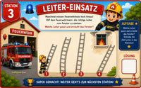 Feuerwehr und Polizei Schnitzeljagd für Kinder - schnitzeljagd-kinder