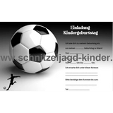 Fußball Einladungskarte Für Kindergeburtstag zum ausdrucken - schnitzeljagd-kinder