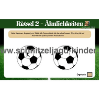 Fußball Schatzsuche-Schnitzeljagd zum Ausdrucken - schnitzeljagd-kinder