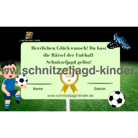Fußball Schatzsuche-Schnitzeljagd zum Ausdrucken - schnitzeljagd-kinder