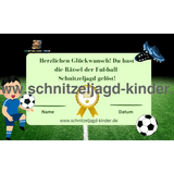 Fußball Schatzsuche-Schnitzeljagd zum Ausdrucken - schnitzeljagd-kinder