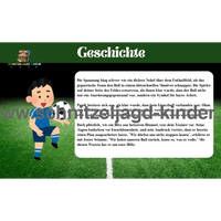 Fußball Schatzsuche-Schnitzeljagd zum Ausdrucken - schnitzeljagd-kinder