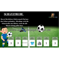 Fußball Schatzsuche-Schnitzeljagd zum Ausdrucken