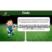 Fußball Schatzsuche-Schnitzeljagd zum Ausdrucken - schnitzeljagd-kinder
