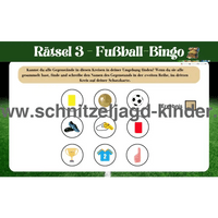 Fußball Schatzsuche-Schnitzeljagd zum Ausdrucken - schnitzeljagd-kinder