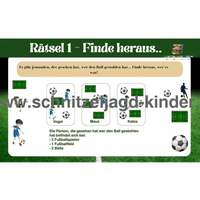 FUSSBALL SCHNITZELJAGD : DER VERLORENE BALL 4-5 JAHREN - SCHNITZELJAGD AUFGABEN ZUM AUSDRUCKEN PDF - schnitzeljagd-kinder