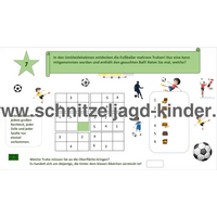 Fußball Schnitzeljagd : Der Verlorene Ball 6-7 Jahren - SCHNITZELJAGD AUFGABEN ZUM AUSDRUCKEN PDF - schnitzeljagd-kinder
