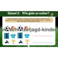 Fußball Schnitzeljagd : Der Verlorene Ball 6-7 Jahren - SCHNITZELJAGD AUFGABEN ZUM AUSDRUCKEN PDF - schnitzeljagd-kinder