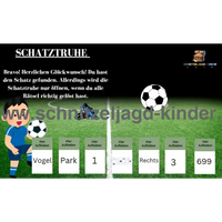 FUSSBALL SCHNITZELJAGD: DER VERLORENE BALL -8-9 JAHRE-