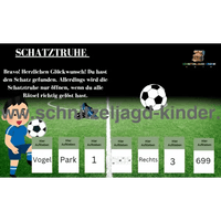 FUSSBALL SCHNITZELJAGD : DER VERLORENE BALL -8-9 JAHRE- SCHNITZELJAGD AUFGABEN ZUM AUSDRUCKEN PD - schnitzeljagd-kinder