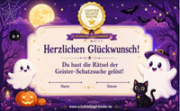 Geister-Schatzsuche zum Ausdrucken – Gruselige Schnitzeljagd für Kinder 4-8 Jahre | PDF