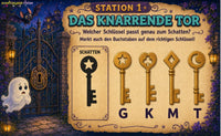 Geisterhaus-Schnitzeljagd zum Ausdrucken
