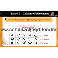 HALLOWEEN SCHNITZELJAGD - DAS MYSTERIÖSE VERSCHWINDEN VON HALLOWEEN-5-8 JAHREN - SCHNITZELJAGD AUFGABEN ZUM AUSDRUCKEN PDF - schnitzeljagd-kinder
