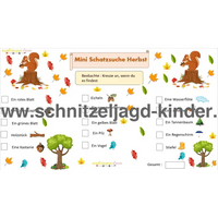 HERBST-SCHATZSUCHE MIT AUFGABEN ZUM AUSDRUCKEN - PDF VON SCHNITZELJAGD KINDER: HERBST (AUSDRUCKBAR) - schnitzeljagd-kinder