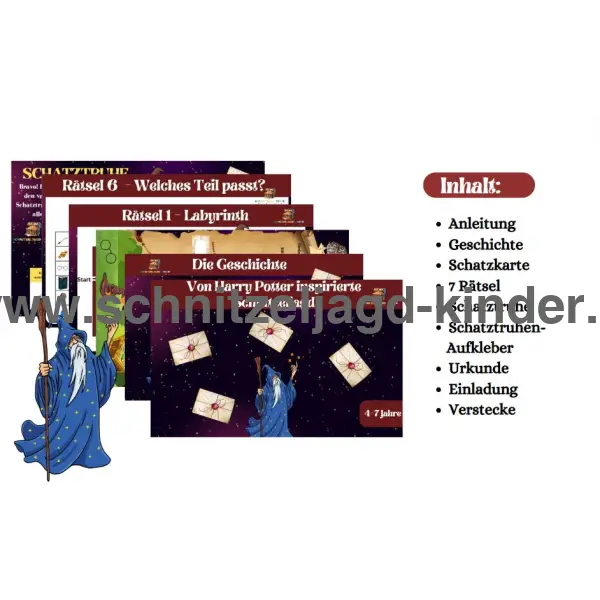 Von- Harry- Potter- inspirierte- Schnitzeljagd-4-7 Jahre-Schnitzeljagd Aufgaben Zum Ausdrucken -Pdf-schnitzeljagd-kinder