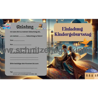 Inspiriret von Aladdin Orientalische Reise Einladungskarte
