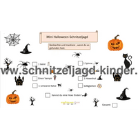 KLEINE HALLOWEEN SCHNITZELJAGD - FERTIGE SCHATZSUCHE ZUM AUSDRUCKEN KOSTENLOS - schnitzeljagd-kinder