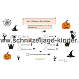 KLEINE HALLOWEEN SCHNITZELJAGD - FERTIGE SCHATZSUCHE ZUM AUSDRUCKEN KOSTENLOS - schnitzeljagd-kinder