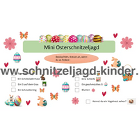 KLEINE OSTER SCHNITZELJAGD - FERTIGE SCHATZSUCHE ZUM AUSDRUCKEN KOSTENLOS - schnitzeljagd-kinder