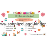 KLEINE OSTER SCHNITZELJAGD - FERTIGE SCHATZSUCHE ZUM AUSDRUCKEN KOSTENLOS - schnitzeljagd-kinder