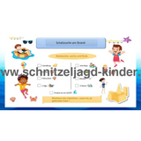 KLEINE SCHNITZELJAGD AM STRAND - FERTIGE SCHATZSUCHE ZUM AUSDRUCKEN KOSTENLOS - schnitzeljagd-kinder