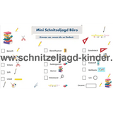 KLEINE SCHNITZELJAGD BÜRO - FERTIGE SCHATZSUCHE ZUM AUSDRUCKEN KOSTENLOS - schnitzeljagd-kinder