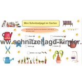 Kleine Schnitzeljagd im Garten - fertige schatzsuche zum ausdrucken kostenlos - schnitzeljagd-kinder