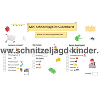 KLEINE SCHNITZELJAGD IM SUPERMARKET - FERTIGE SCHATZSUCHE ZUM AUSDRUCKEN KOSTENLOS - schnitzeljagd-kinder