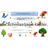 KLEINE SCHNITZELJAGD IM WALD - FERTIGE SCHATZSUCHE ZUM AUSDRUCKEN KOSTENLOS - schnitzeljagd-kinder