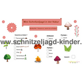 KLEINE SCHNITZELJAGD IN DER NATUR - FERTIGE SCHATZSUCHE ZUM AUSDRUCKEN KOSTENLOS - schnitzeljagd-kinder