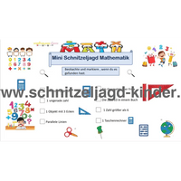 KLEINE SCHNITZELJAGD MATHE - FERTIGE SCHATZSUCHE ZUM AUSDRUCKEN KOSTENLOS - schnitzeljagd-kinder