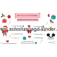 KLEINE WEIHNACHT SCHNITZELJAGD - FERTIGE SCHATZSUCHE ZUM AUSDRUCKEN KOSTENLOS - schnitzeljagd-kinder