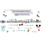 KLEINE WINTER SCHNITZELJAGD - FERTIGE SCHATZSUCHE ZUM AUSDRUCKEN KOSTENLOS - schnitzeljagd-kinder