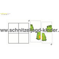 Kostenlose Papierfrosch zum Ausschneiden und Aufkleben - schnitzeljagd-kinder