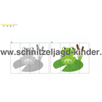 Kostenlose Papierfrosch zum Ausschneiden und Aufkleben - schnitzeljagd-kinder